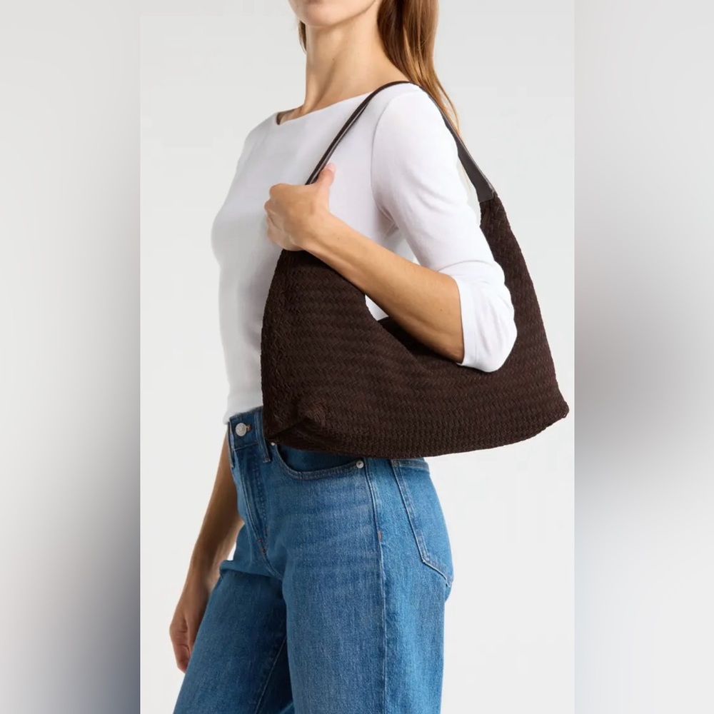 MADEWELL The Mylie Woven Suede Shoulder Bag New